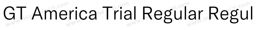 GT America Trial Regular Regular字体转换